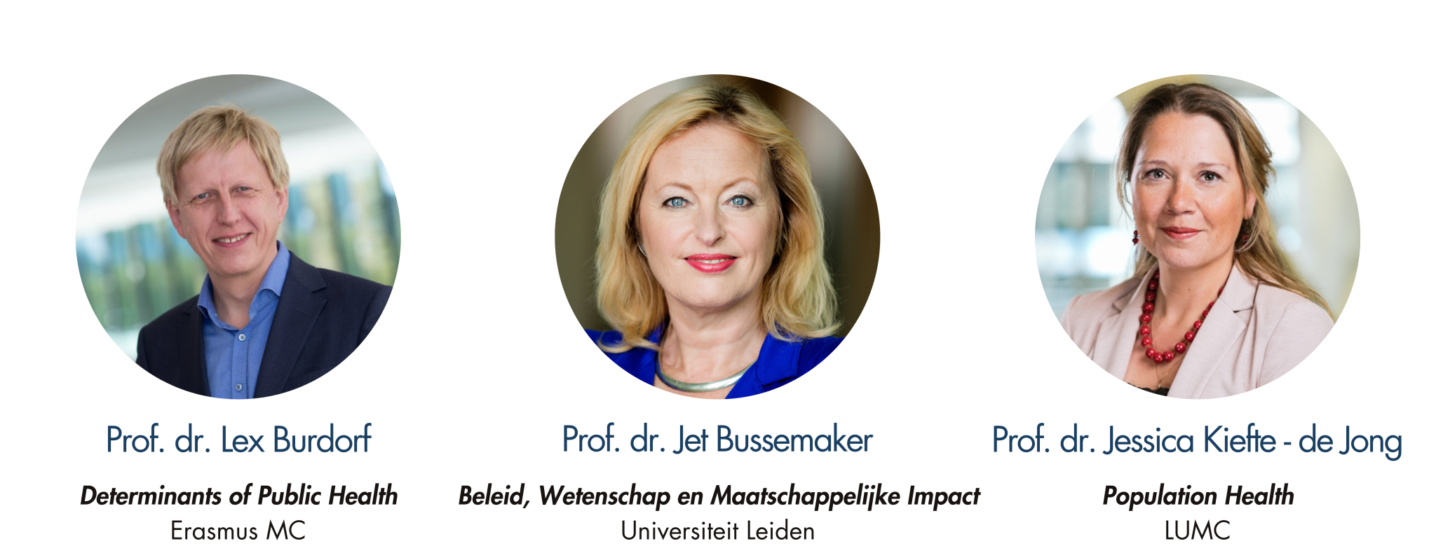 Prof. dr. Jessica Kiefte - de Jong, Prof. dr. Lex Burdorf, Prof. dr. Jet Bussemaker